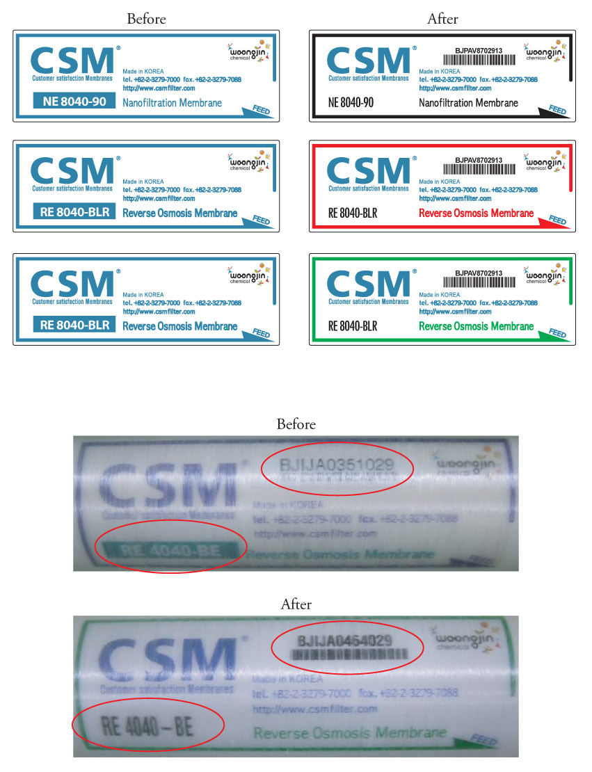 Product label changes to RO elements
